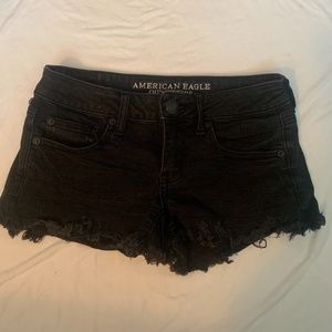 Black Jean Shorts